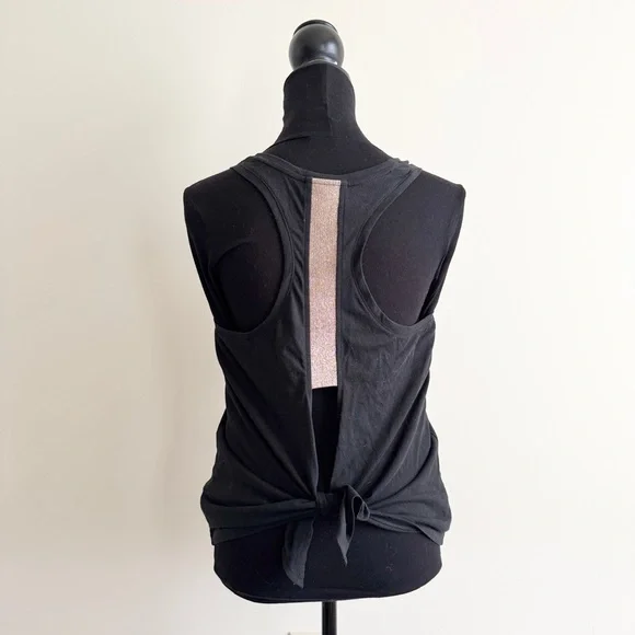 Victoria’s Secret Sport Tank Top – Size Small – Black with Rose Gold Logo - Picture 2 of 4